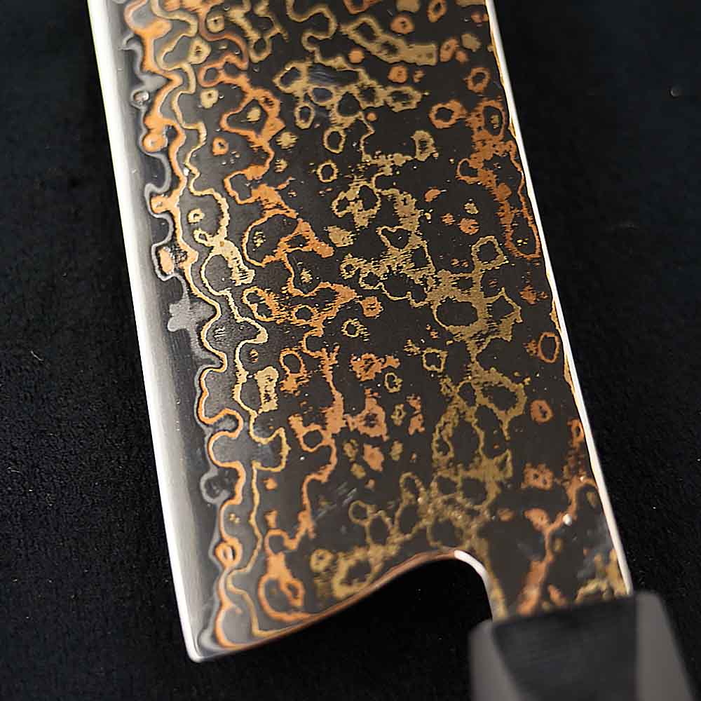 Kuchyňský nůž Nakiri 180 mm Dellinger® Resin Mash Gold Damascus Kuchyňský nůž Nakiri 180 mm Dellinger® Resin Mash Gold Damascus