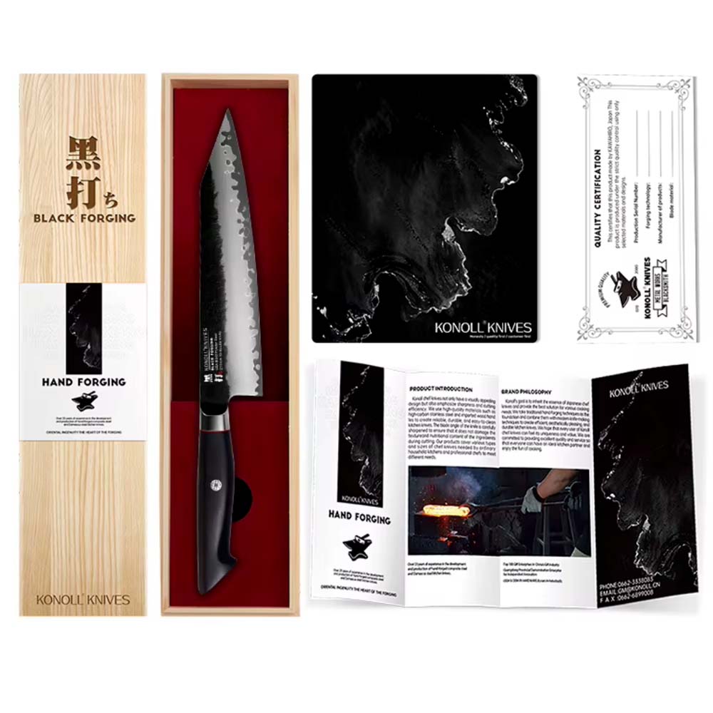 Kuchyňský nůž Chef/Kiritsuke 210 mm Konoll® Black Forging Kuchyňský nůž Chef/Kiritsuke 210 mm Konoll® Black Forging
