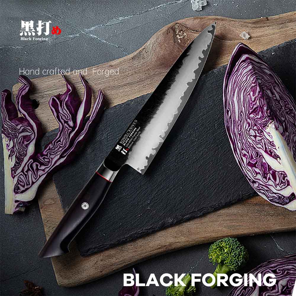 Kuchyňský nůž Chef/Gyuto 200 mm Konoll® Black Forging