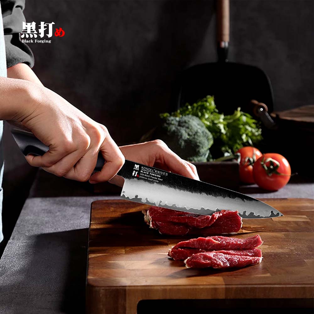 Kuchyňský nůž Chef/Gyuto 200 mm Konoll® Black Forging