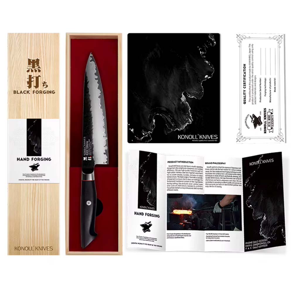 Kuchyňský nůž Chef/Gyuto 200 mm Konoll® Black Forging