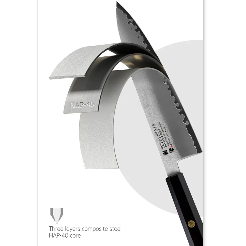 Kuchyňský nůž Chef/Gyuto 200 mm Konoll® Silver Dyeing Kuchyňský nůž Chef/Gyuto 200 mm Konoll® Silver Dyeing