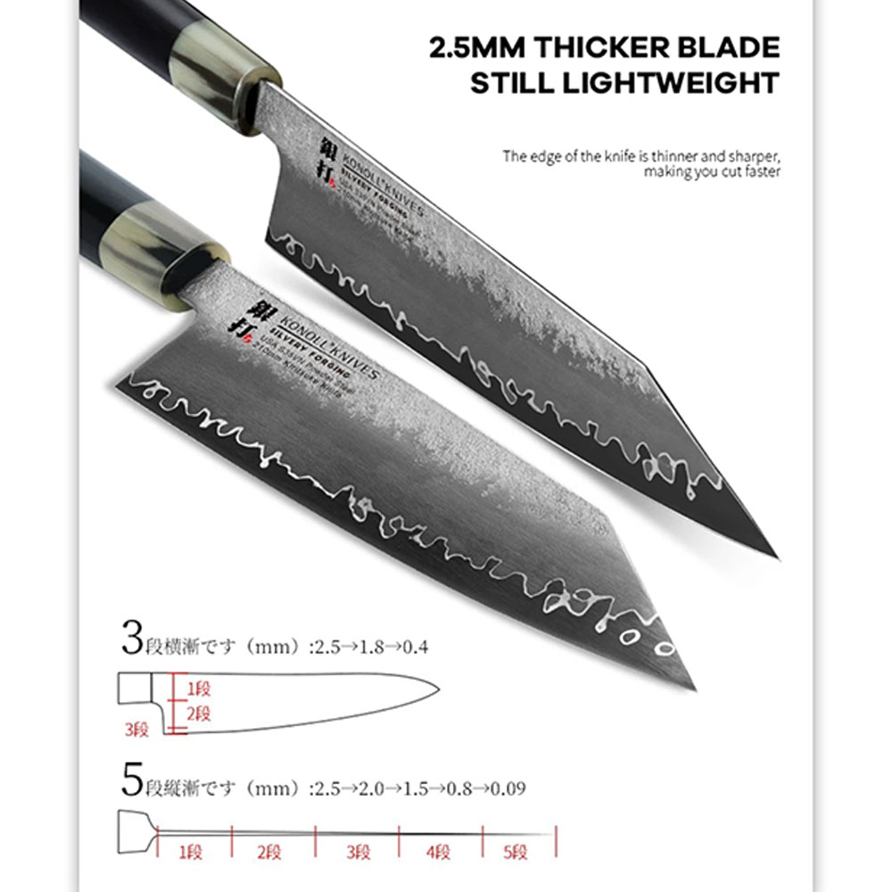Kuchyňský nůž Chef/Kiritsuke 210 mm Konoll® Silver Forging Kuchyňský nůž Chef/Kiritsuke 210 mm Konoll® Silver Forging