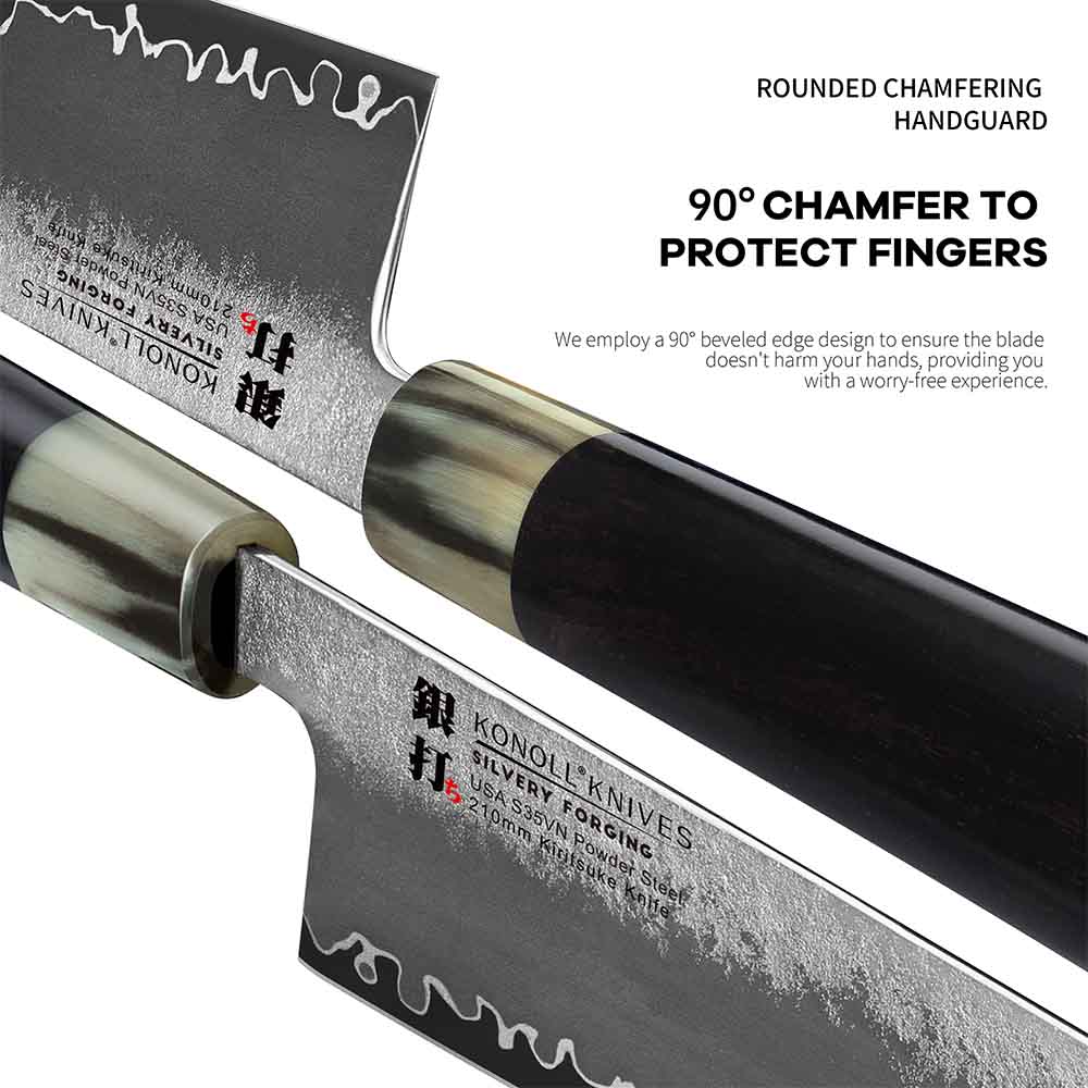 Kuchyňský nůž Chef/Kiritsuke 210 mm Konoll® Silver Forging