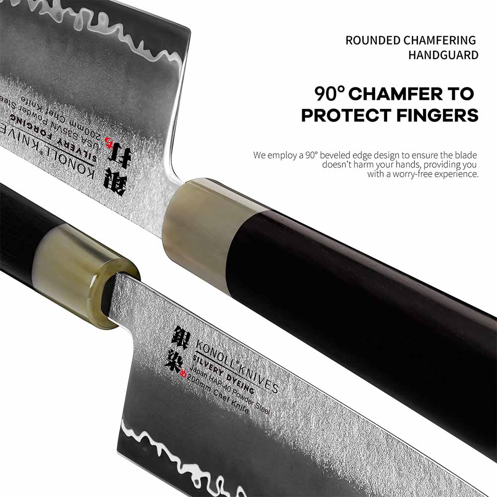 Kuchyňský nůž Chef/Gyuto 200 mm Konoll® Silver Forging