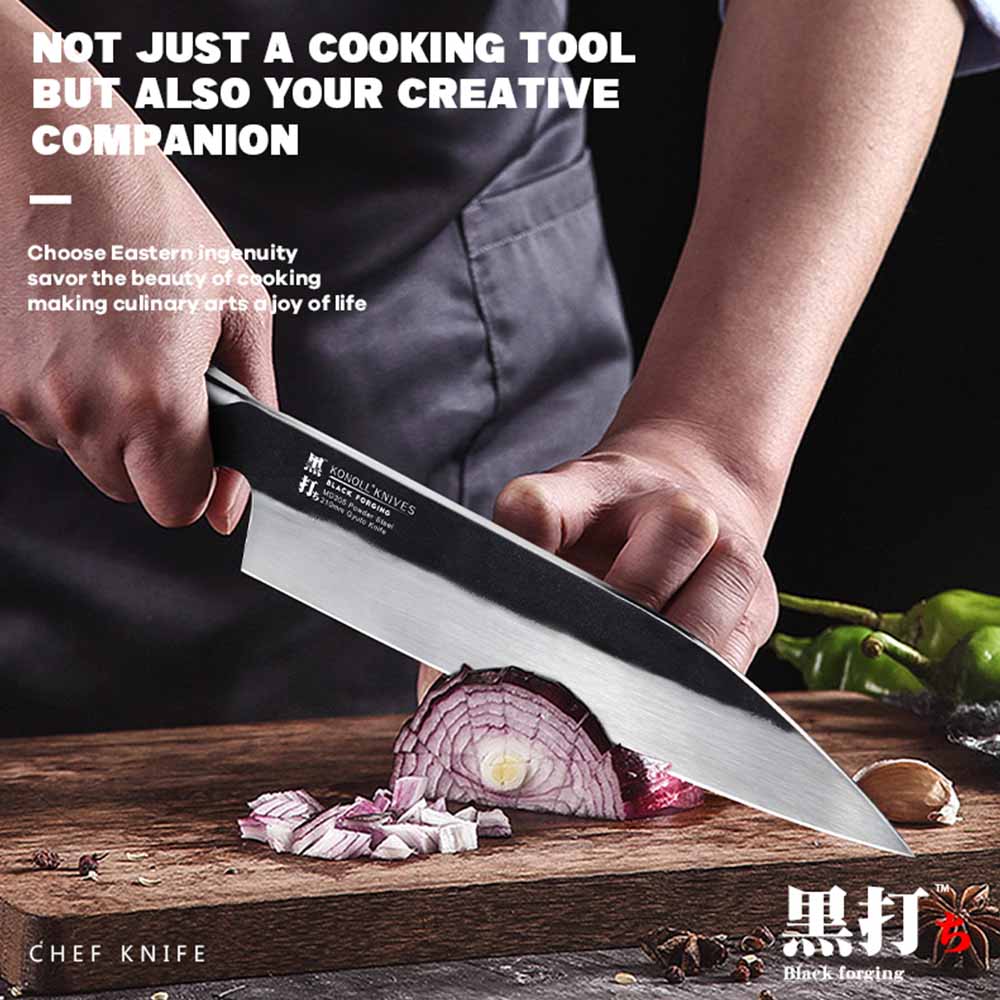 Kuchyňský nůž Chef/Gyuto 210 mm Konoll® Black Forging MD305