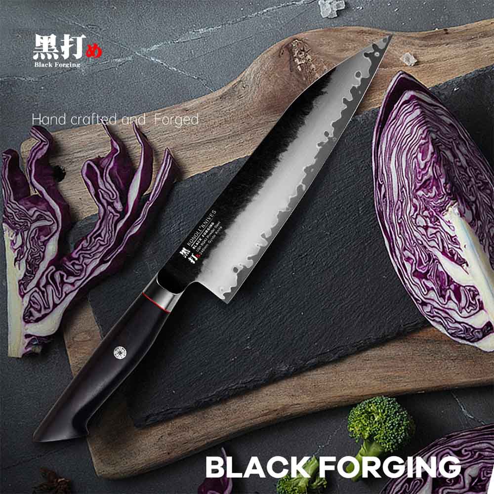 Kuchyňský nůž Chef/Gyuto 240 mm Konoll® Black Forging