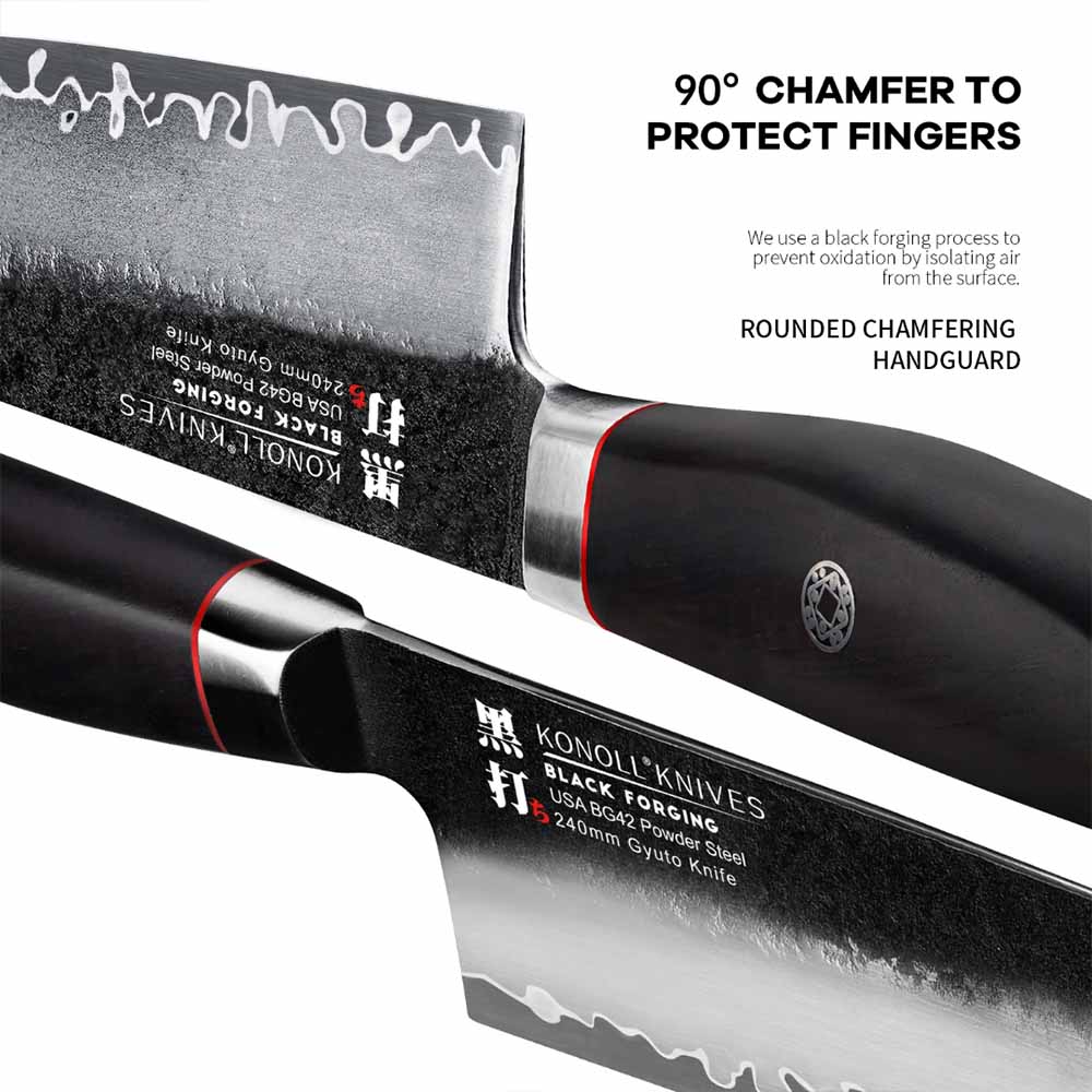 Kuchyňský nůž Chef/Gyuto 240 mm Konoll® Black Forging