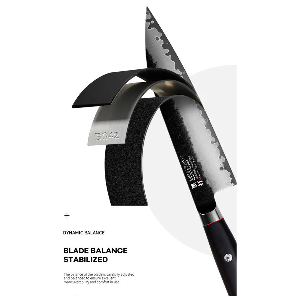 Kuchyňský nůž Chef/Gyuto 240 mm Konoll® Black Forging
