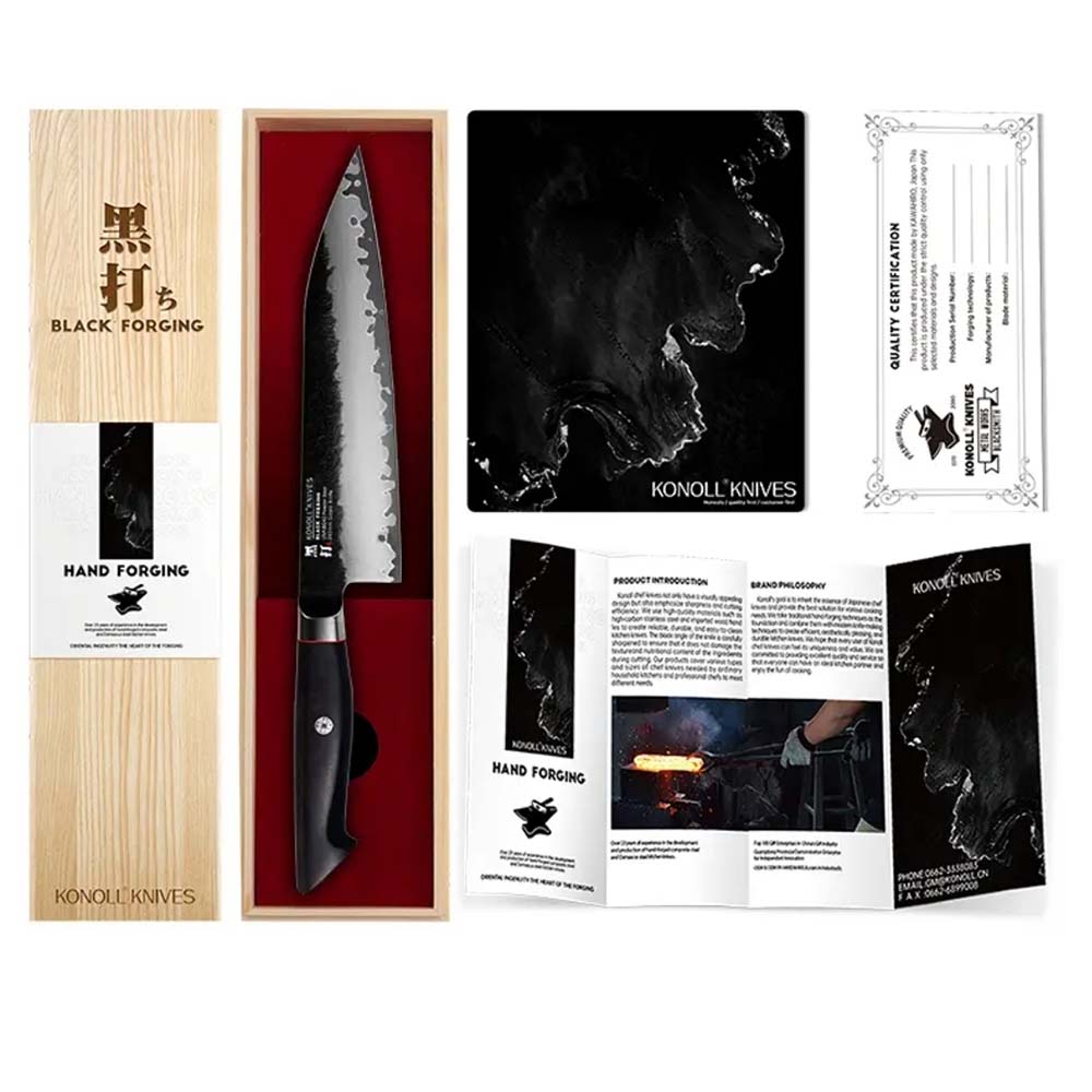 Kuchyňský nůž Chef/Gyuto 240 mm Konoll® Black Forging