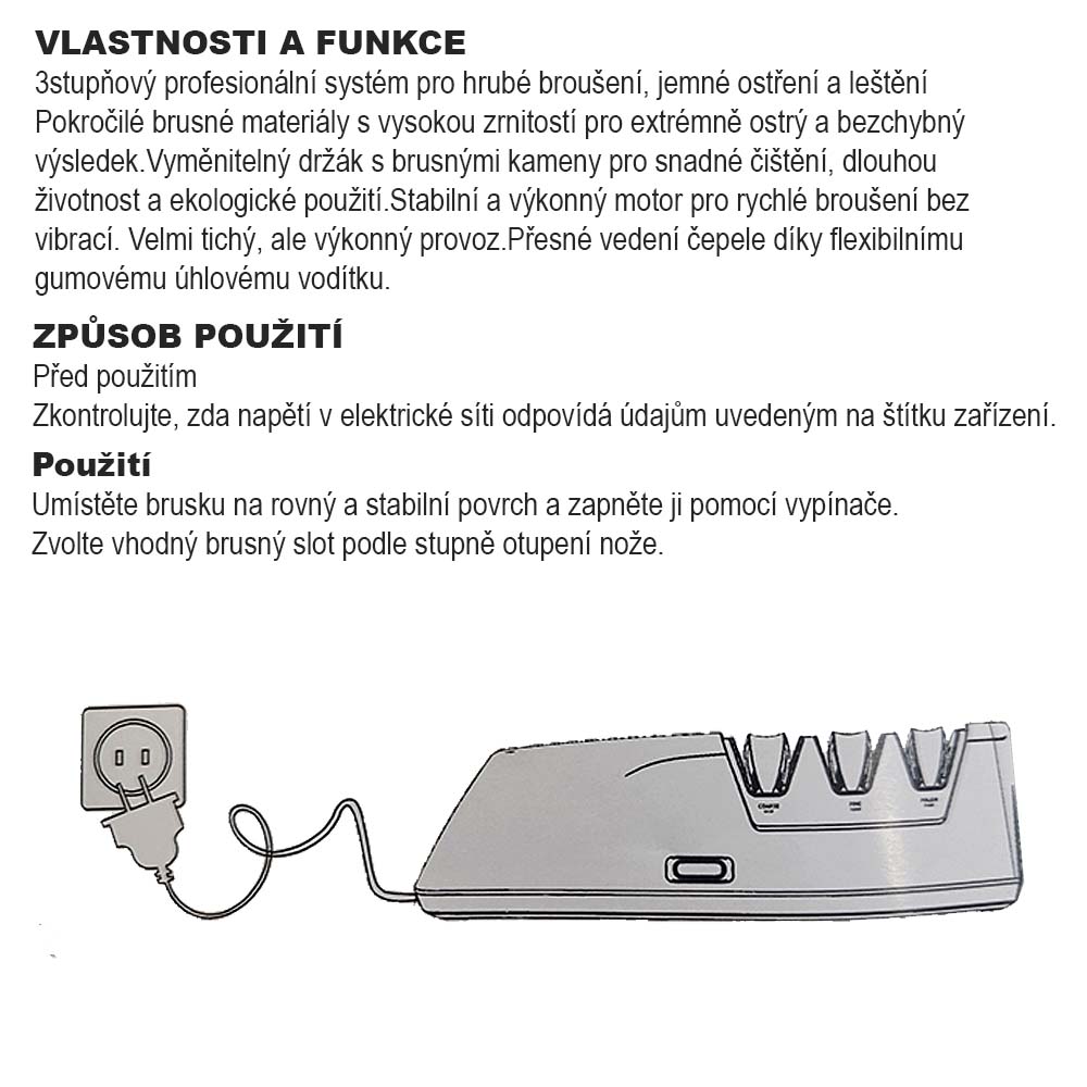 Elektrický brusič nožů RISAM RE010 s výměným brusným kotoučem