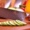 Santoku nôž 7" (175 mm) Dellinger Ružové drevo Damask