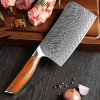 Chinese knife (Cleaver) 165 mm - Dellinger Rose-Wood Damascus