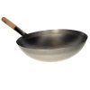 Pánev WOK ocelová 30 cm - kulaté dno