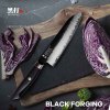 nůž Santoku BG42 3 Layers Ebony Wood 180 mm 2