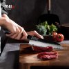 nůž Santoku BG42 3 Layers Ebony Wood 180 mm 3