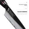 nůž Santoku BG42 3 Layers Ebony Wood 180 mm 4