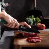 nůž Santoku MD606 3 Layers Stabilzed Wood + Resin 180 mm 3