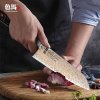 Kuchyňský nůž Santoku 180 mm Konoll Colored Damascus 6