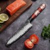 Kuchyňský nůž Chef Gyuto 210 mm Konoll Black Forging Aogami Red 4