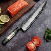 Kuchyňský nůž Chef Gyuto 210 mm Konoll Black Forging Aogami green 4