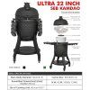 Keramický gril kamado Dellinger Smoke&Fire 22 Balck Matte, rozpad 1