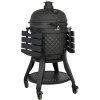 Prémiový keramický gril kamado Dellinger Smoke&Fire 22" Black Matte e