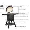 Keramický gril kamado Dellinger Smoke&Fire 22 Balck Matte 9