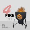 Keramický Rocket Stove Grill 4v1 – multifunkční venkovní kuchyně BBQ Grill Fire Pit