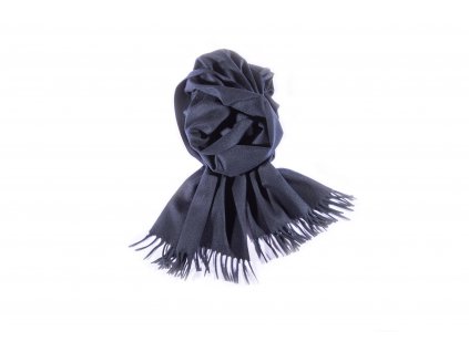 Šála Dormeuil - velká 100% kašmír, ocelově modrá