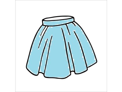 TULIPA džínová sukně - světle modrá