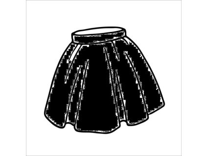 TULIPA ORGANIC džínová sukně - černá