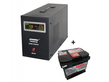 Záložný zdroj Avansa 700 W + batéria 55 Ah