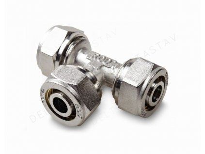 Screw-type tee with compression union