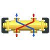 Hydraulic separator - for horizontal distribution manifold
