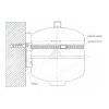 Mounting kit for expansion vessel with strap
