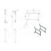 Wall bracket for distribution header HPW-BN