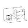 Fabric silo with accessories