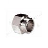 Adaptor from threaded pipe to compression fitting, nickel-plated