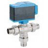 Three-way zone valve with actuator