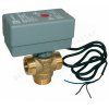 Three-way zone valve with electric actuator