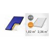 Flat-plate solar collector AlCu with structured glass
