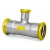Stainless steel reducing tee for gas