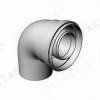 Coaxial flue elbow 80/125 mm