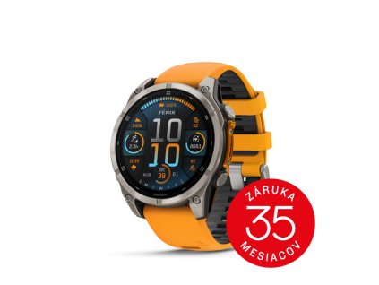 fenix 8 47mm amoled sapphire titanium spark orange graphite band ies961206