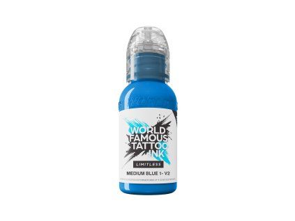 World Famous Limitless Tattoo Ink - Medium Blue 1 v2 30ml