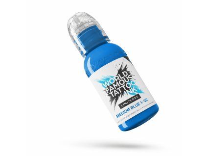 World Famous Limitless Tattoo Ink Medium Blue 1 v2 30ml 2