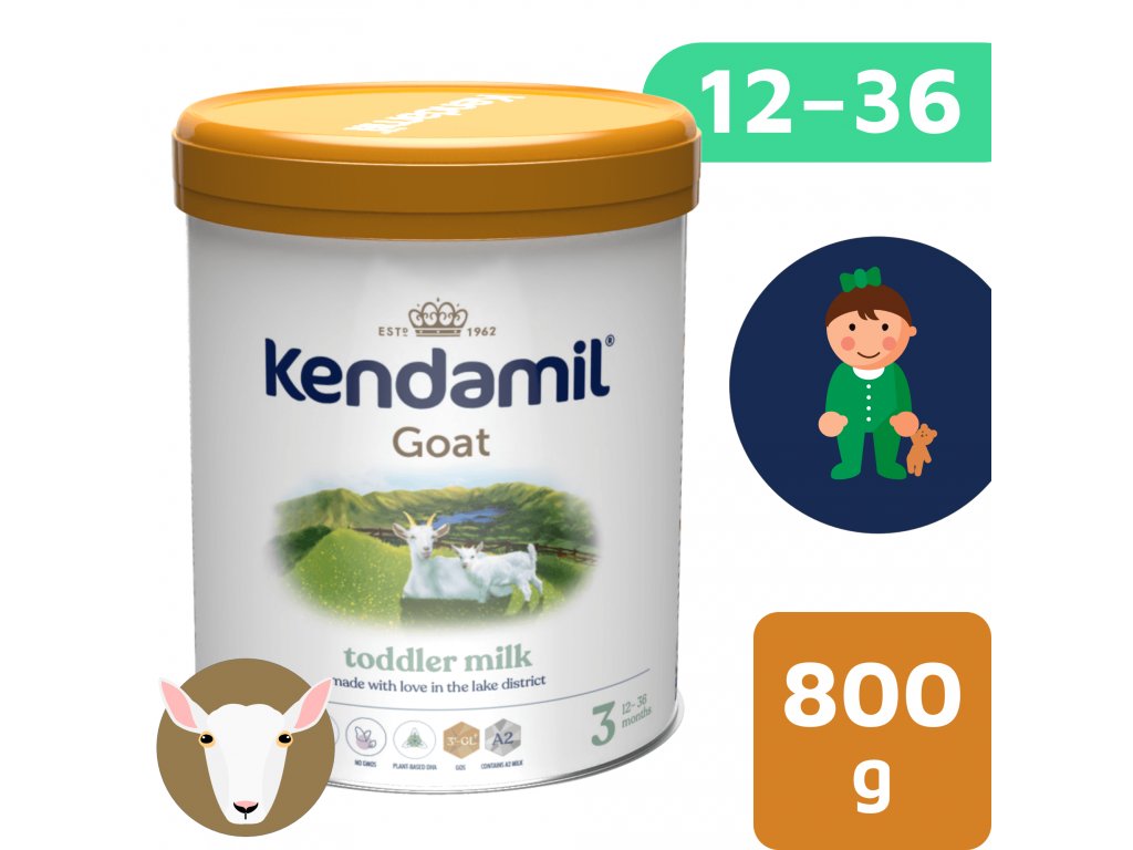 Kendamil Kozí batolecí mléko 3 DHA+ 800g