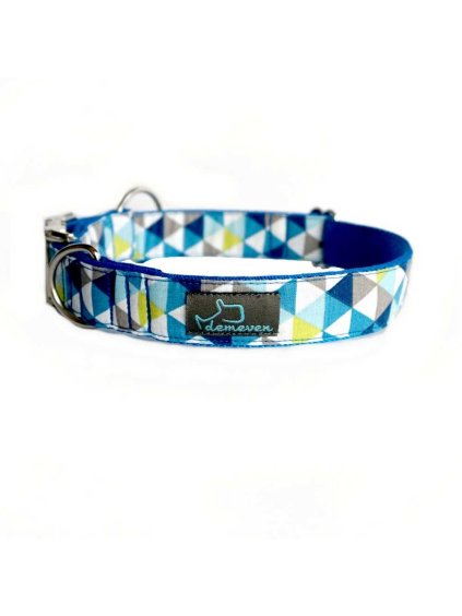 Triangle Obojky pro psy obojek krasny stylovy designovy demeven s kovovou sponou dog collar beautiful stylish pink violet ruzovy fialovy psi obojek