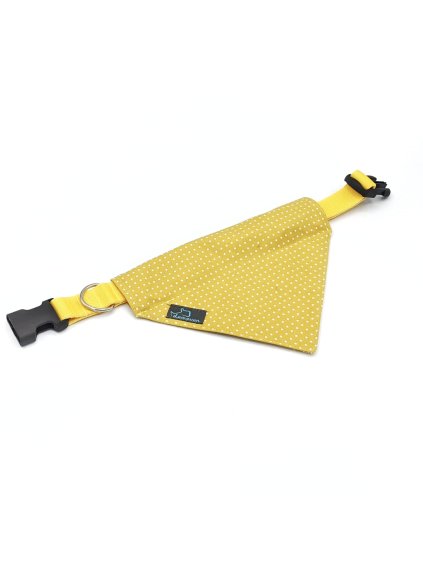 šátek s obojkem Demeven dotie mustard